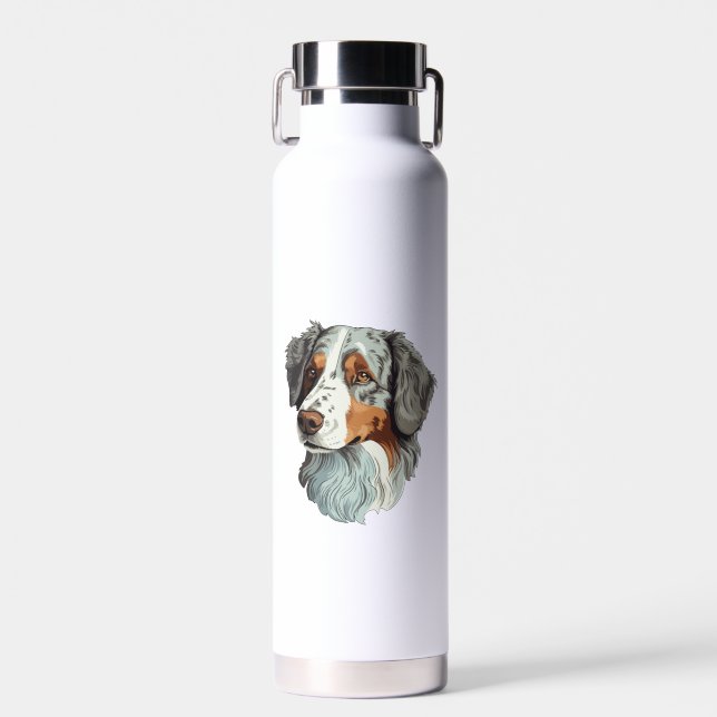 Botella De Agua Perro pastor australiano (Delantero)