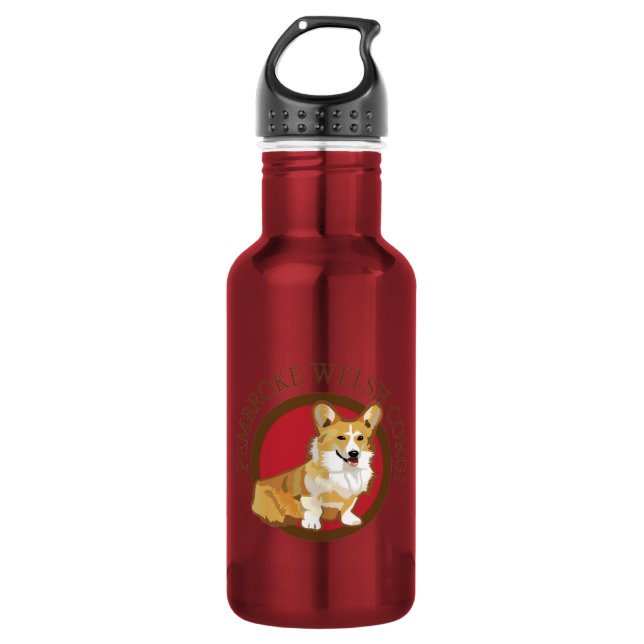 Botella De Agua Perro pembroke welsh corgi (Anverso)
