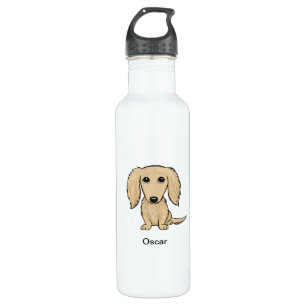 Botella De Agua Perro poner crema de pelo largo del Dachshund