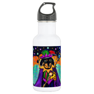 BOTELLA DE AGUA PERRO SALCHICHA DE MARDI GRAS