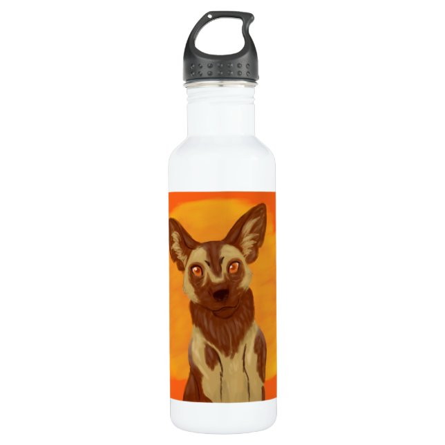 Botella De Agua Perro salvaje africano (Anverso)