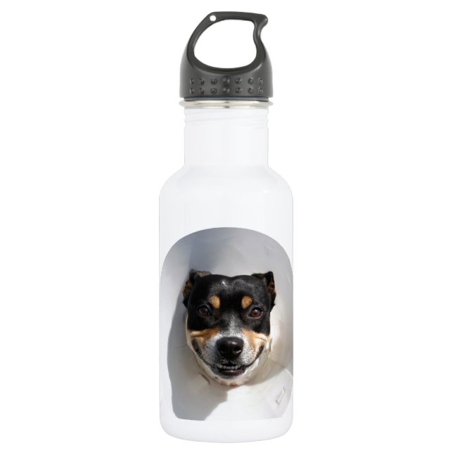 Botella De Agua Perro sonriente gracioso (Anverso)