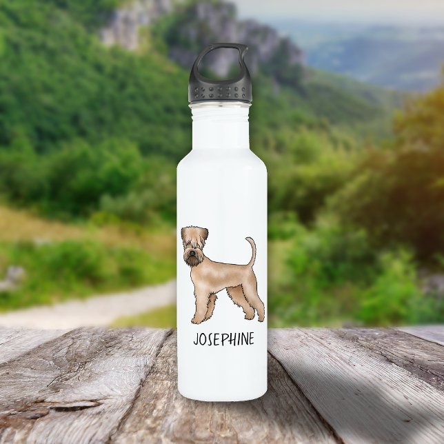 Botella De Agua Perro Terrier De Ruedas De Lado Blandas Con Nombre (Subido por el creador)
