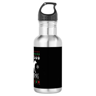 Botella De Agua Perro Vector Navidad Dogmas Feliz