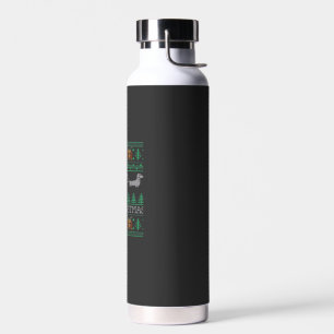 Botella De Agua Perro Vienés Dachshund De Navidad Dachshund Suéter
