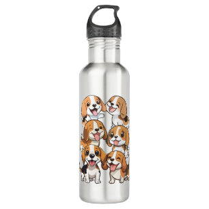 Botella De Agua perros beagles adorables