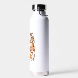 Botella De Agua Perros felices de Corgi