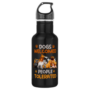 Botella De Agua Perros recibieron a la gente tolerando declaracion