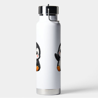 Botella De Agua Personaje de dibujos animados de pingüino bebé lin