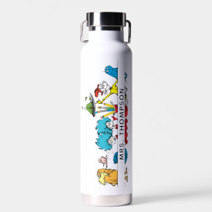 Botella De Agua Personajes de Dr. Seuss y nombre del profesor