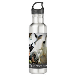 Botella De Agua Personalice - Amigos de Caballo Cutos