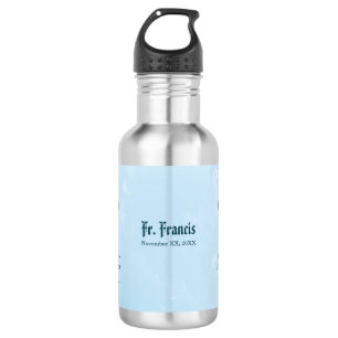 Botella De Agua Personalice, sacerdote del aniversario de la