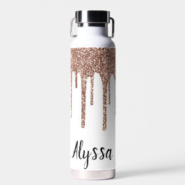 Botella De Agua Personaliza Glitter Drip