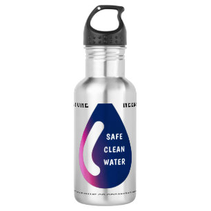 Botella De Agua Personaliza Negocio Seguro Agua Limpia