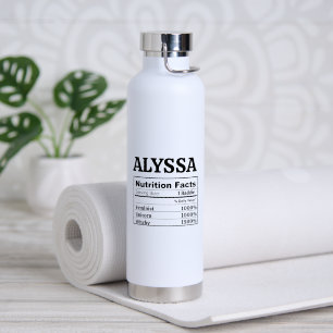 Botella De Agua Personaliza Nombre Regalo Feminista Personalizado