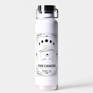 Botella De Agua Personaliza Tarot Zodiaco Cáncer Astrología Cumple