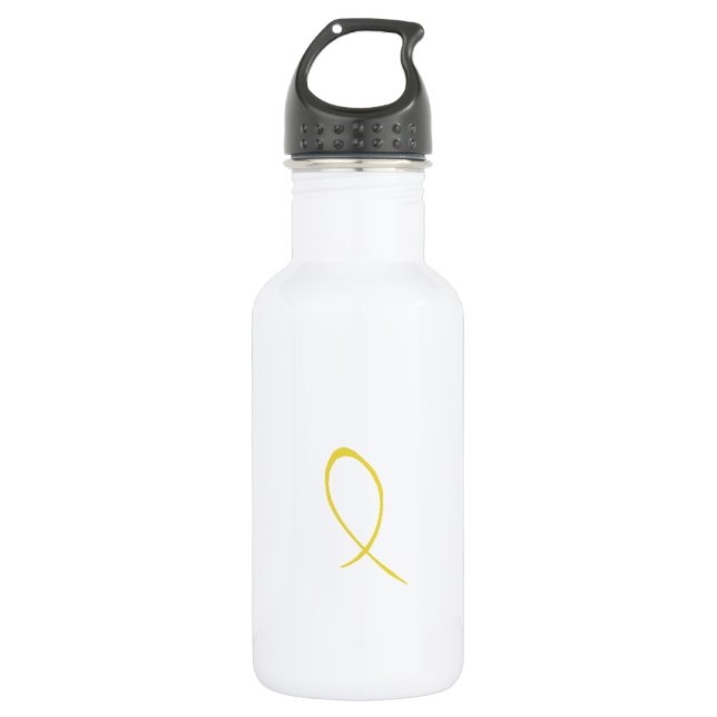 Botella De Agua Personalizable amarillo de la cinta (Anverso)