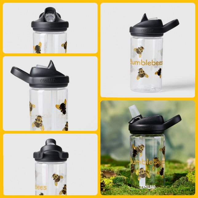 Botella De Agua Personalizable de niño con abejorros fotográficos (Subido por el creador)