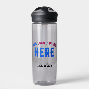 BOTELLA DE AGUA PERSONALIZABLE MODERNO ELEGANTE ASH VERIFICADO MAR