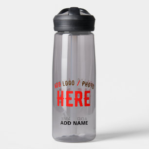 BOTELLA DE AGUA PERSONALIZABLE MODERNO ELEGANTE ASH VERIFICADO MAR