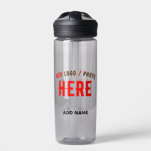 BOTELLA DE AGUA PERSONALIZABLE MODERNO ELEGANTE ASH VERIFICADO MAR