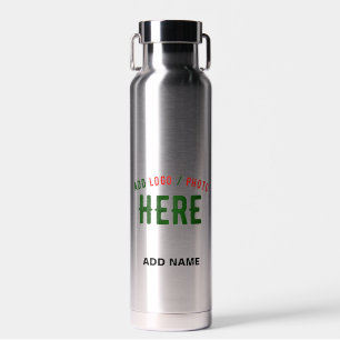 BOTELLA DE AGUA PERSONALIZABLE MODERNO ELEGANTE ASH VERIFICADO MAR