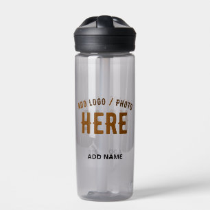 BOTELLA DE AGUA PERSONALIZABLE MODERNO ELEGANTE ASH VERIFICADO MAR
