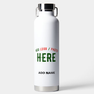 BOTELLA DE AGUA PERSONALIZABLE MODERNO ESTILO BLANCO VERIFICADO MA