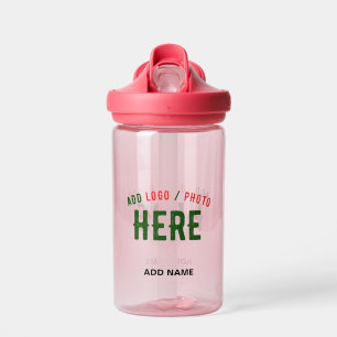 BOTELLA DE AGUA PERSONALIZABLE MODERNO ESTILO ROSA VERIFICADA MARC