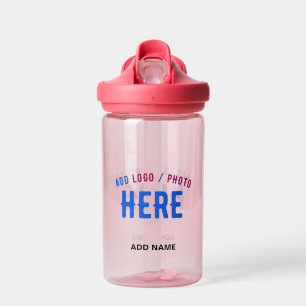 BOTELLA DE AGUA PERSONALIZABLE MODERNO ESTILO ROSA VERIFICADA MARC