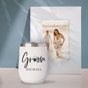 Botella de agua personalizable para novio y novia