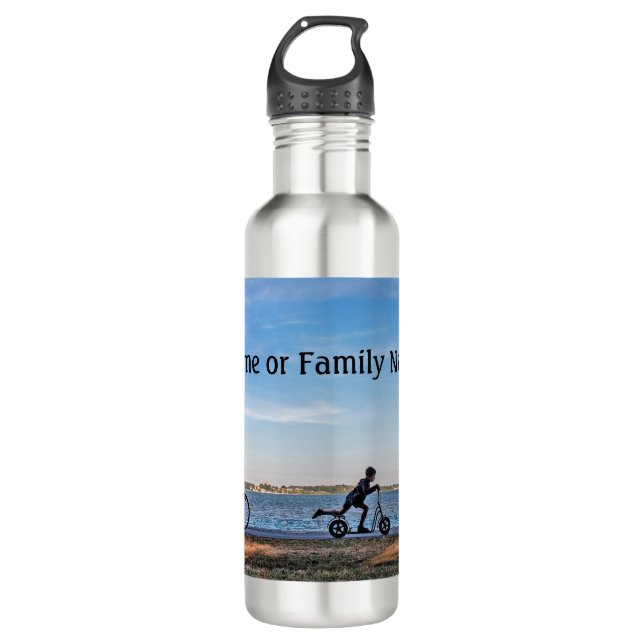 Botella De Agua Personalización de ciclismo de salida familiar con (Anverso)