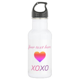 Botella De Agua Personalización de XOXO HEART