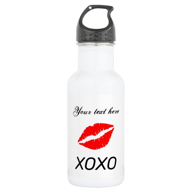Botella De Agua Personalización de XOXO HEART (Anverso)