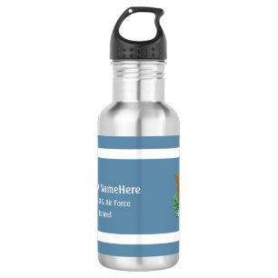 Botella De Agua Personalización del emblema de defensa de la Fuerz