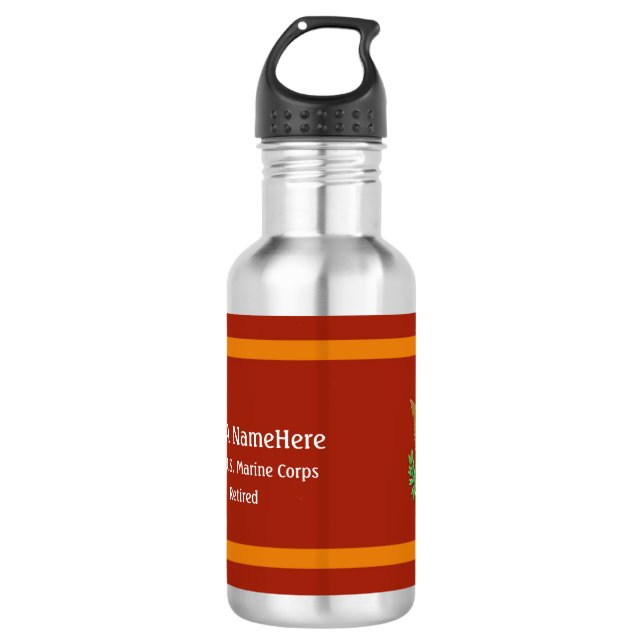 Botella De Agua Personalización del emblema de Defensa del Cuerpo  (Anverso)