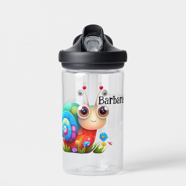 Botella De Agua Personalización del Snail infantil (Delante)