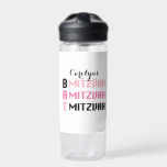 Botella de agua personalizada Bat Mitzvah<br><div class="desc">Botella de agua personalizada para tu Bat Mitzvah.</div>