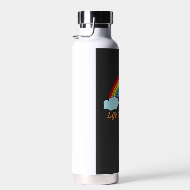 Botella de agua personalizada con arcoíris | Nombr (Derecha)