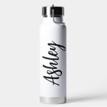 Botella de Agua Personalizada con Pajita – Nombre<br><div class="desc">Manténgase hidratado con estilo con esta Botella de Agua Personalizada con Pajita, personalizada con un nombre para un toque verdaderamente especial. 💧🥤 Perfecta para la escuela, el campamento, la guardería, los deportes o el uso diario, esta botella reutilizable hace que la hidratación sea divertida y personal. Un regalo considerado para...</div>