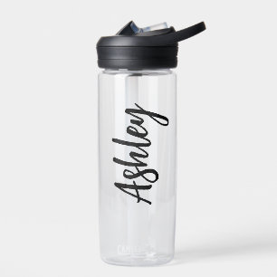 Botella de agua personalizada con pajita – Nombre