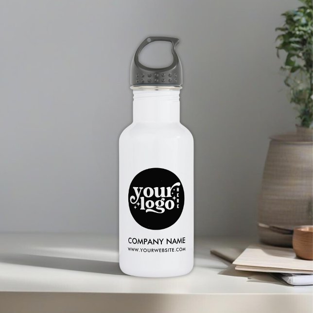Botella de agua personalizada de 18 oz con logotip (Subido por el creador)