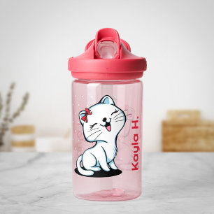 Botella de agua personalizada de Cute Kitty para C