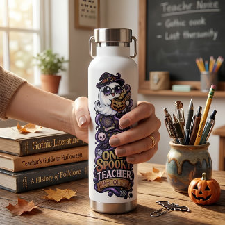 Botella de agua personalizada de fantasma de profe