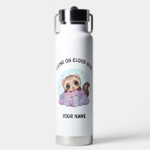 Botella de agua personalizada de hurón lindo