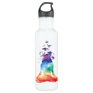 BOTELLA DE AGUA PERSONALIZADA DE LA YOGA DE CHAKRA