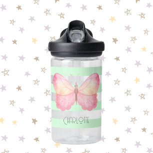 Botella de agua personalizada de mariposa capricho