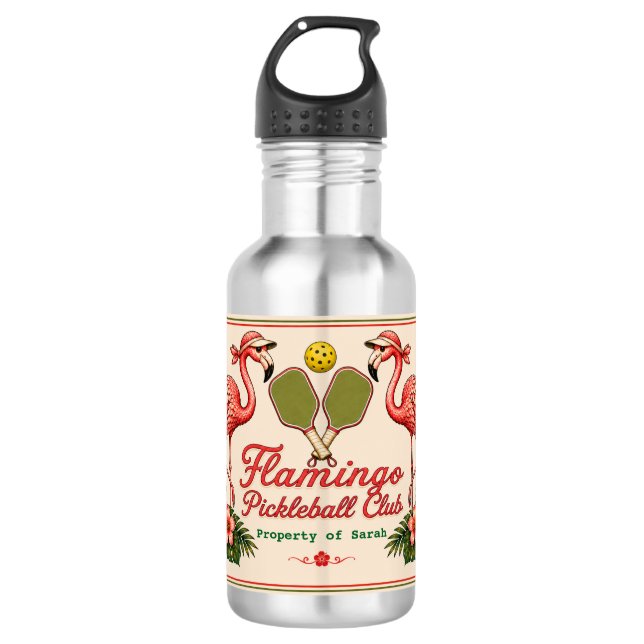 Botella de agua personalizada de pickleball de fla (Anverso)