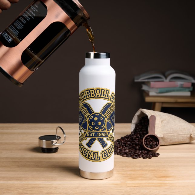 Botella de agua personalizada de Pickleball - Pick (Café)