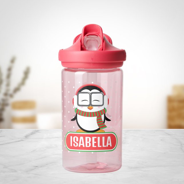 Botella de agua personalizada de pingüino para Chi (Subido por el creador)